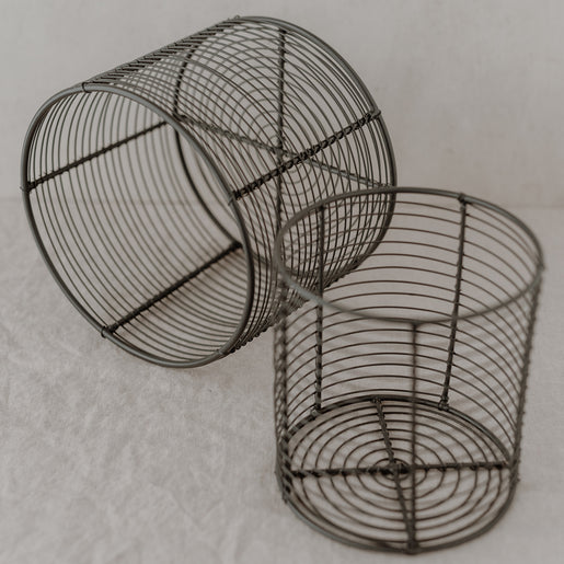 Panier en fil métallique rond de 19 cm