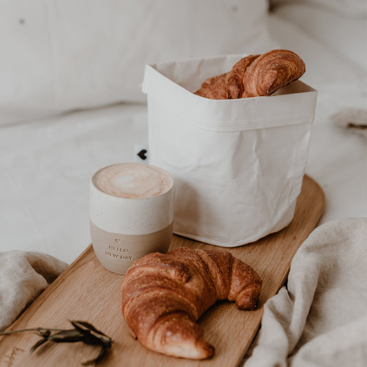 Lot de 2 sacs en papier blanc