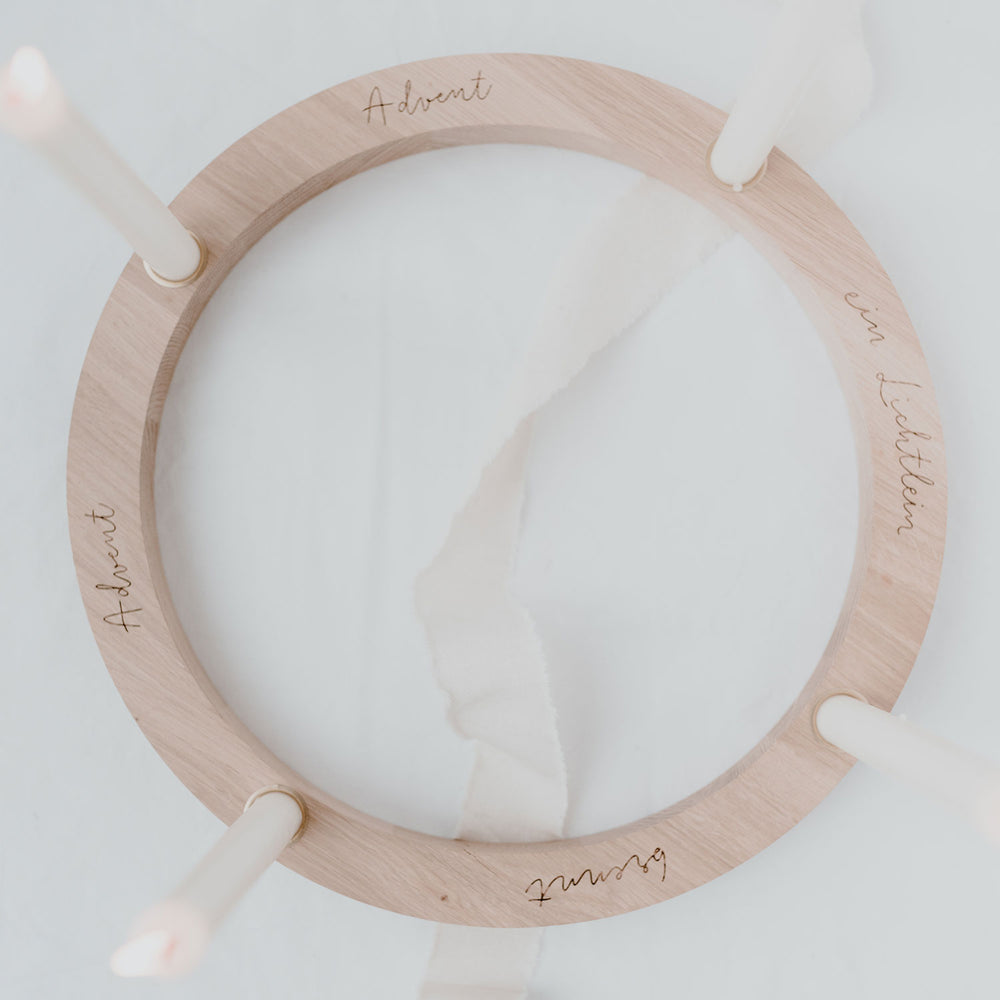 Couronne de l'Avent en chêne