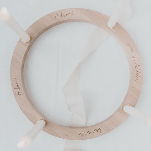 Couronne de l'Avent en chêne