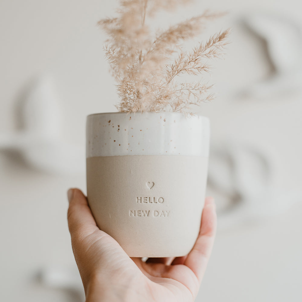 Becher Hello New Day | Eulenschnitt 