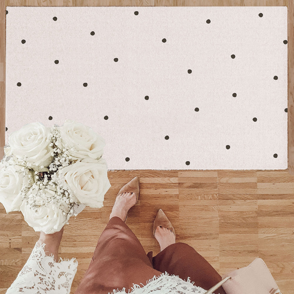 Tapis lavables à Pois