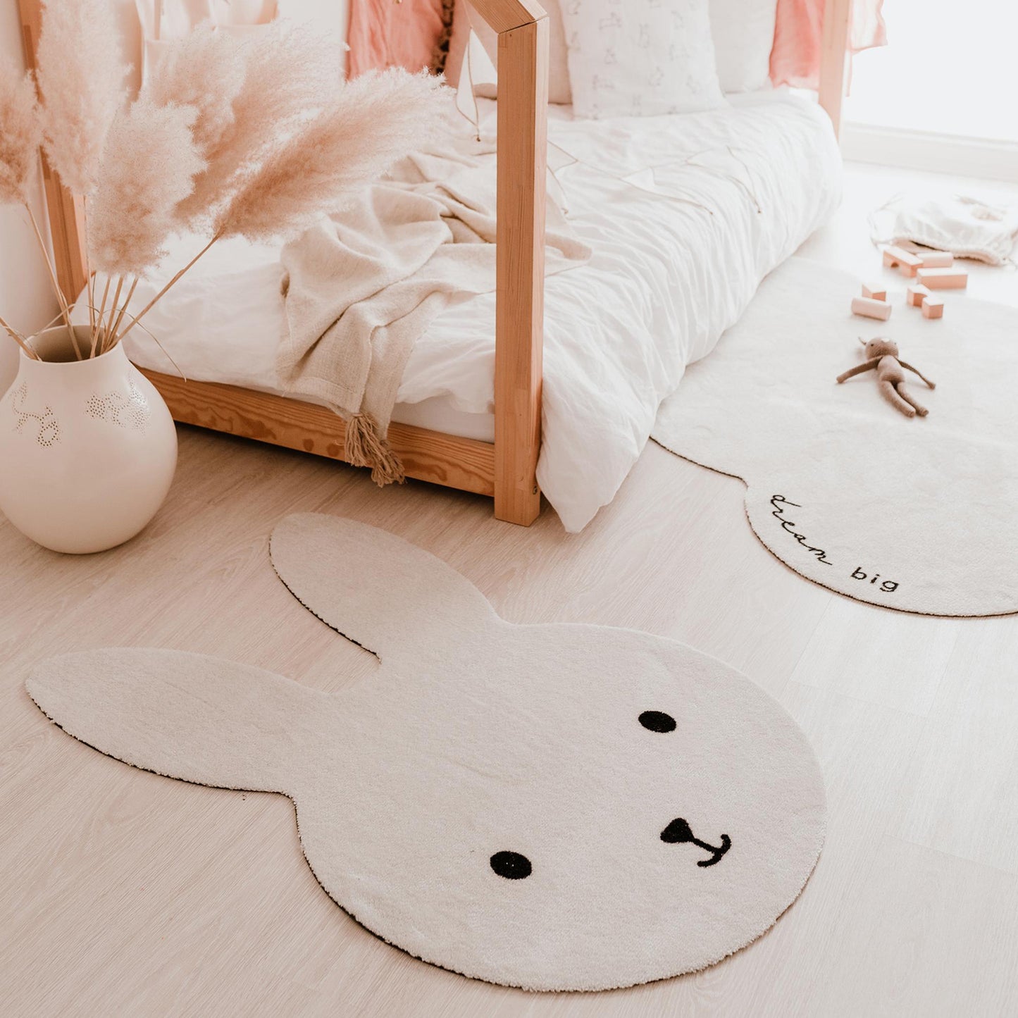 Tapis enfant lavable lapin