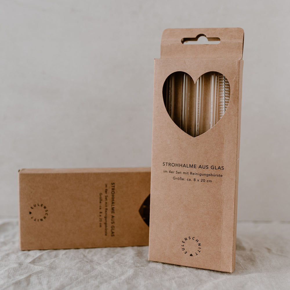 Strohhalme No Bad Days aus Glas 20cm im 4er Set