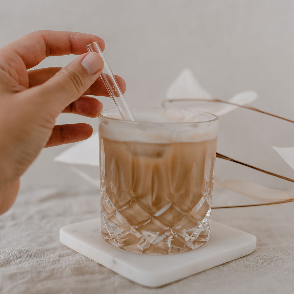 Strohhalme Sommer aus Glas 13cm im 4er Set