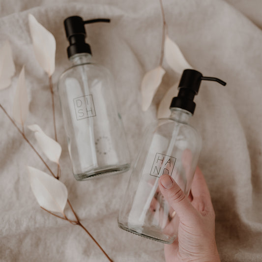 Seifenspender Hand transparent 500ml