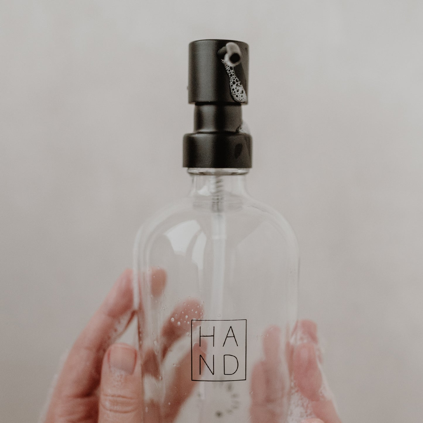 Distributeur de savon Hand transparent 500ml