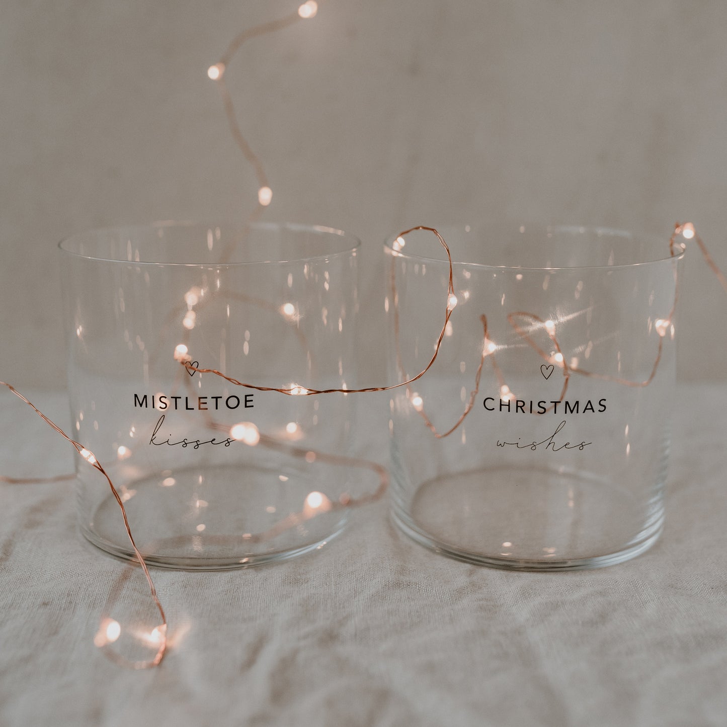 Set de 2 verres à eau Christmas noir