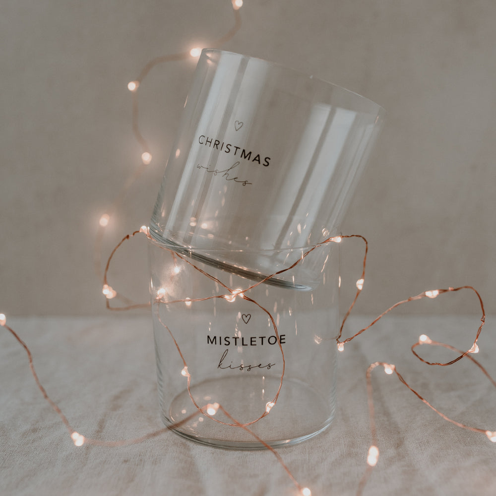 Set de 2 verres à eau Christmas noir