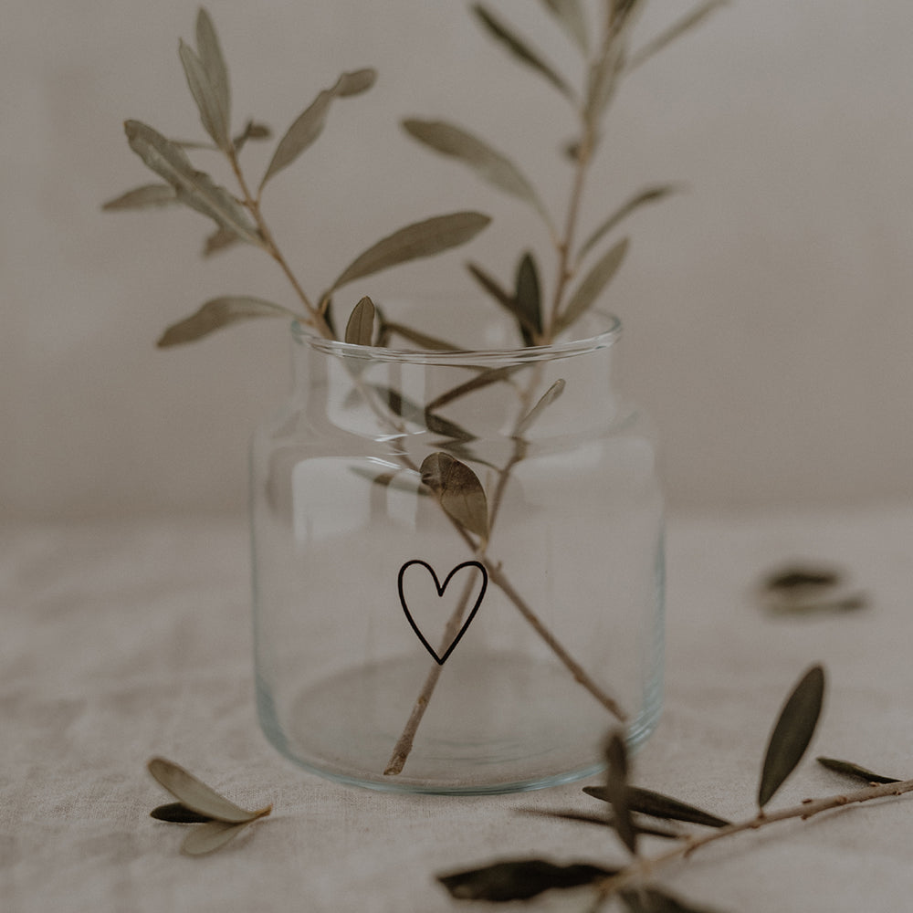 Vase aus Glas I Eulenschnitt