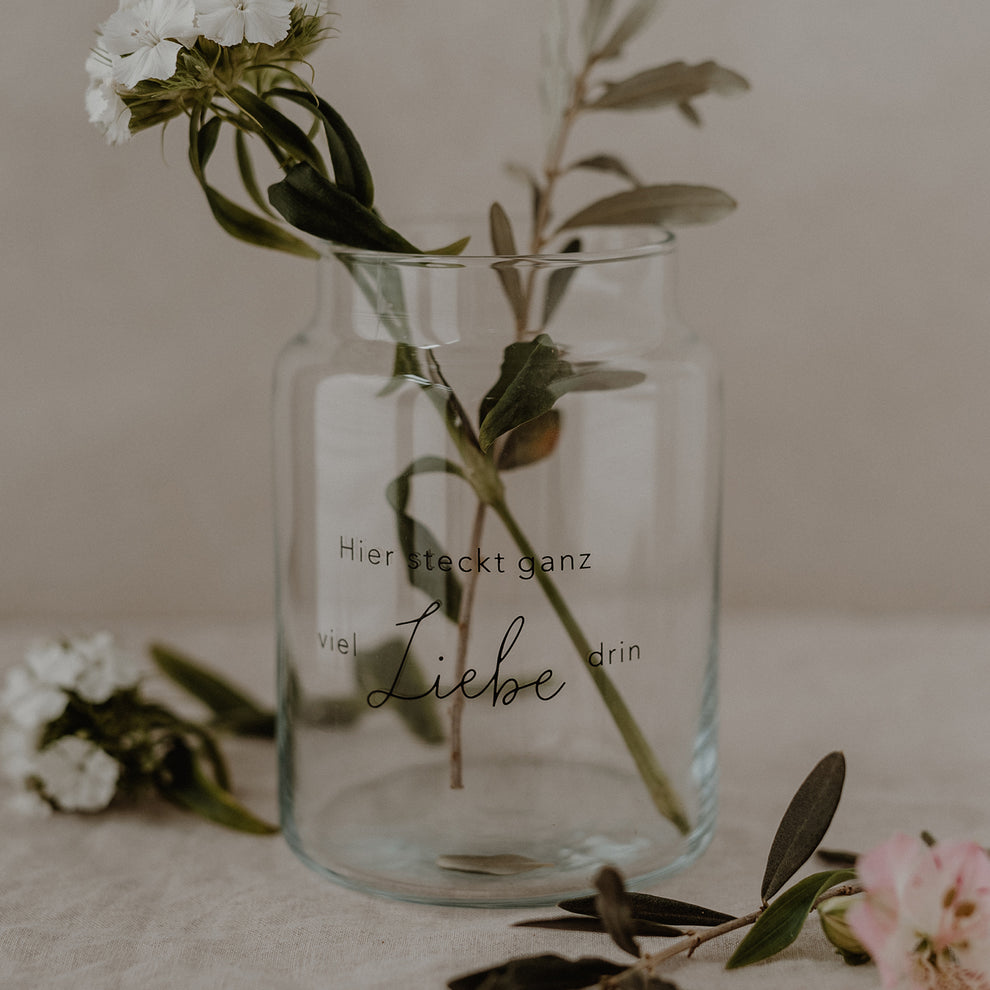 Vase aus Glas I Eulenschnitt