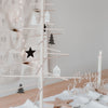 Pendentifs en bois Maison blanche en set de 8