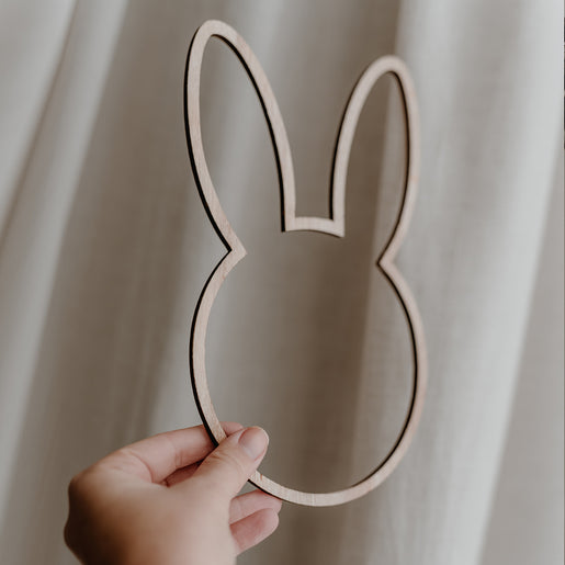 Holzkranz Hase natur