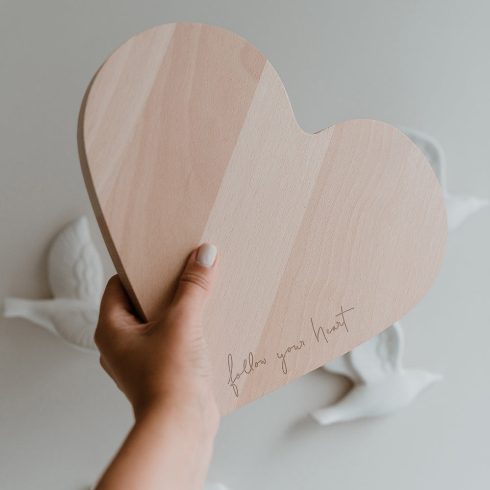 Planche à déjeuner Coeur Follow your heart