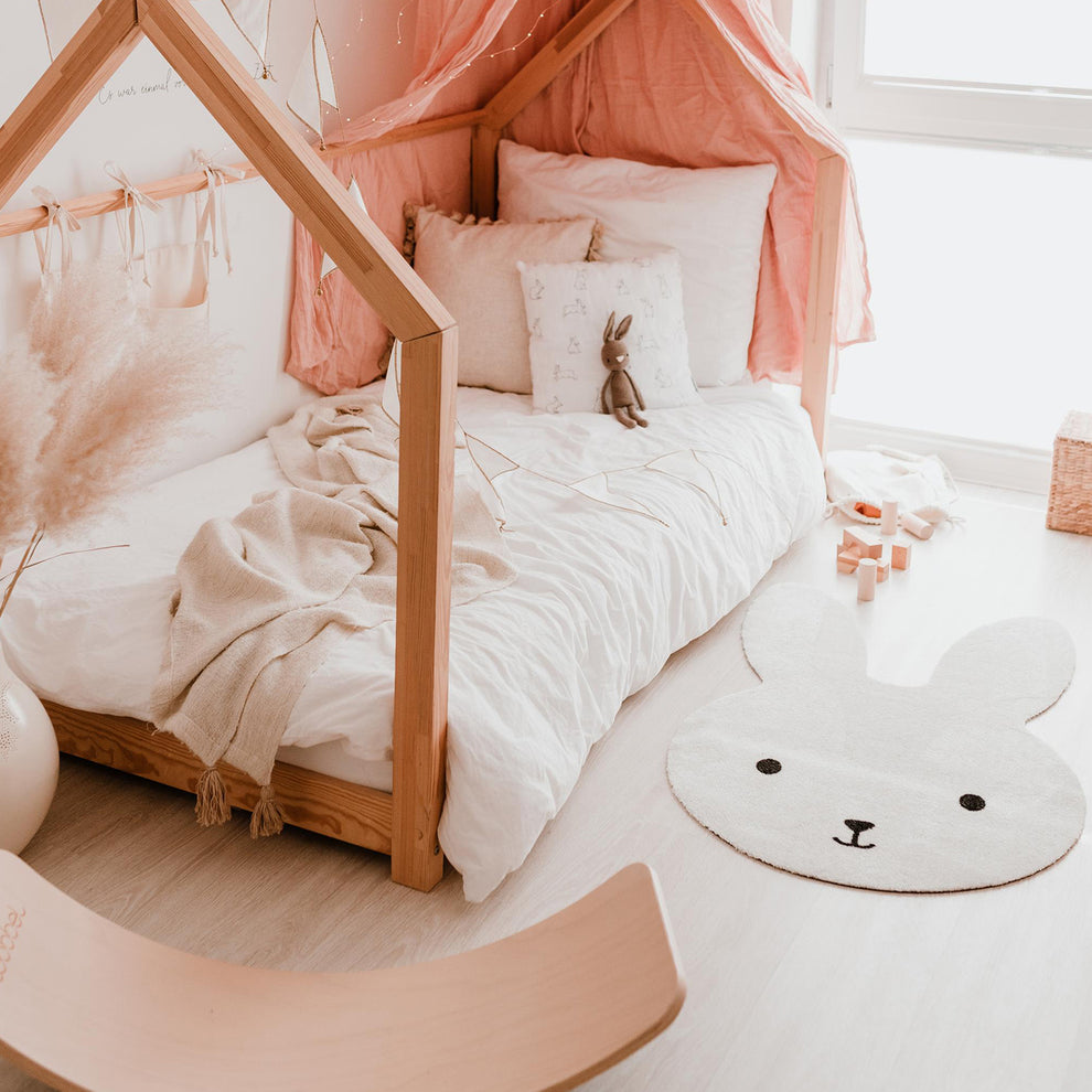 Tapis enfant lavable lapin