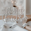 Holzschriftzug Merry Christmas Natur