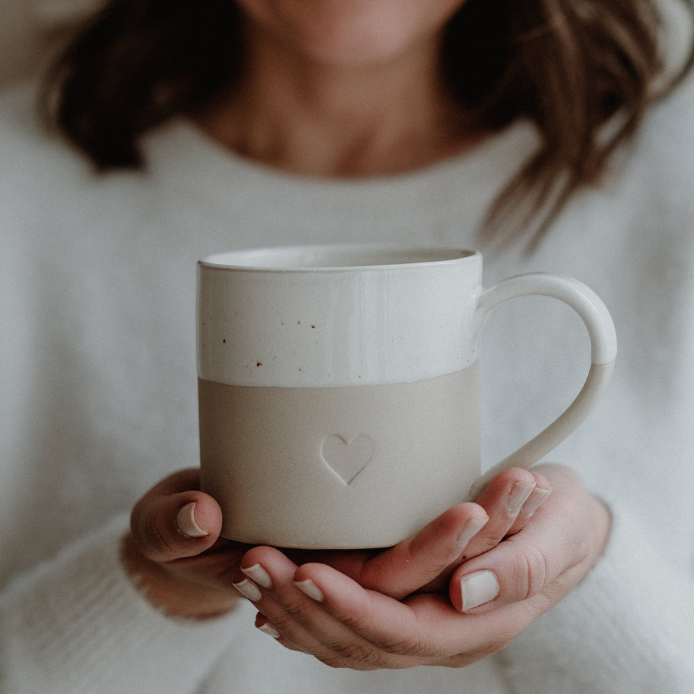 Große Tasse Herz – Eulenschnitt