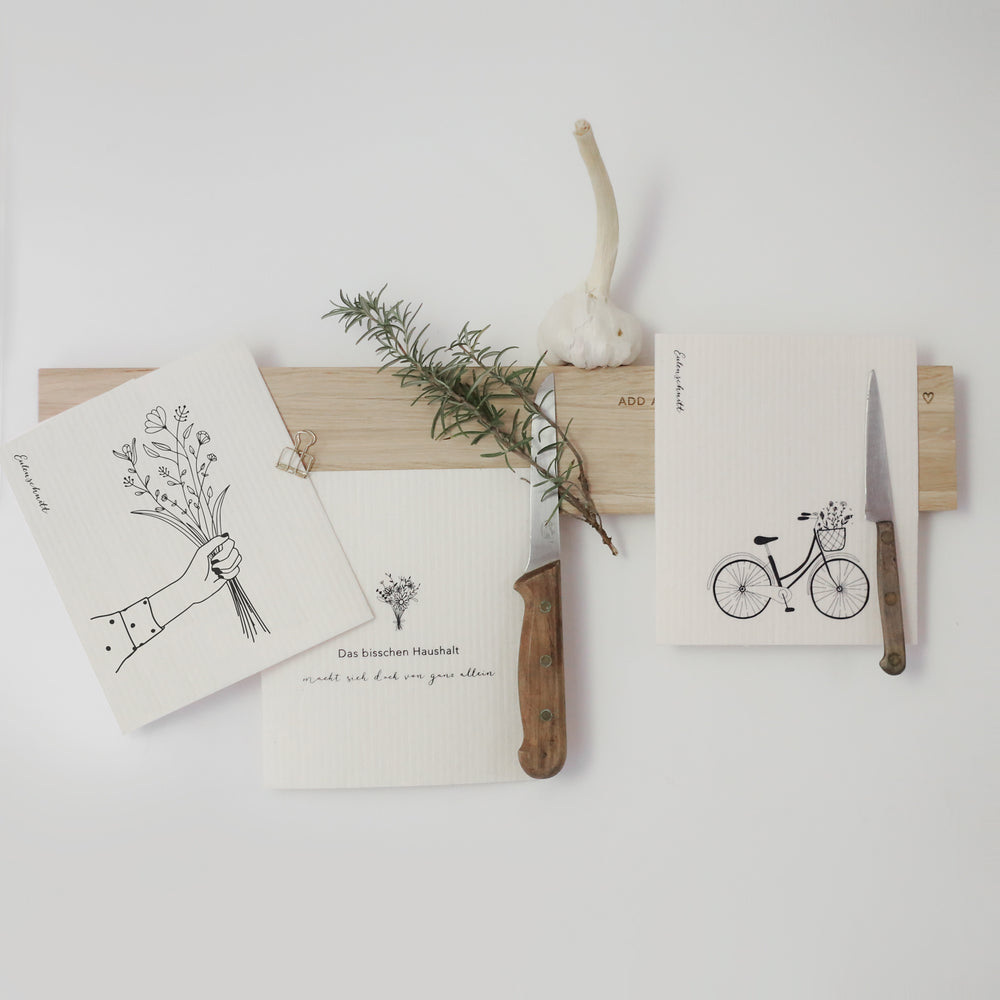 Chiffons éponges Blumenliebe en lot de 3