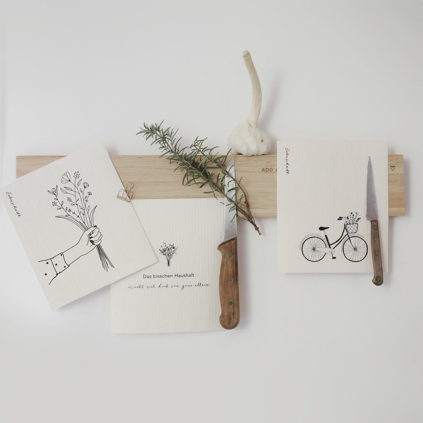 Chiffons éponges Blumenliebe en lot de 3