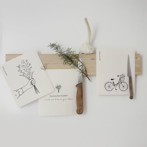 Chiffons éponges Blumenliebe en lot de 3