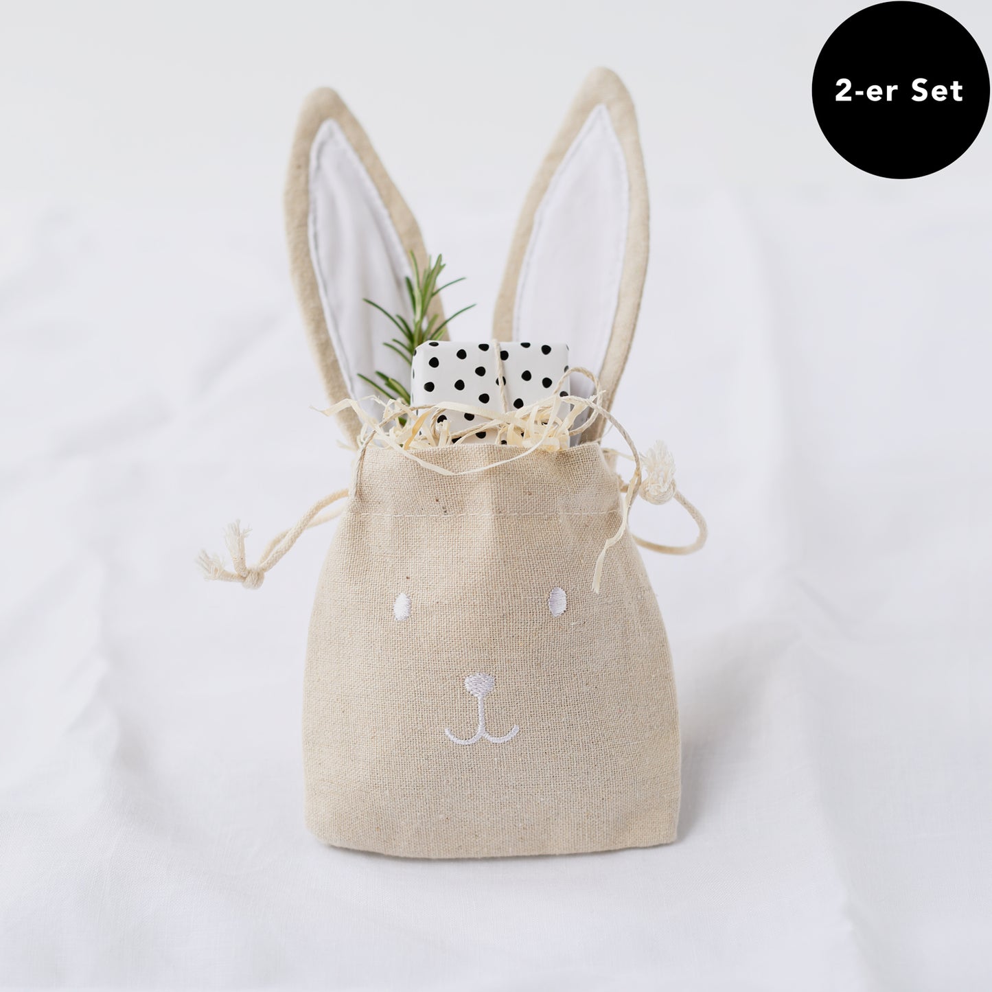 Sac cadeau lapin petit en lot de 2