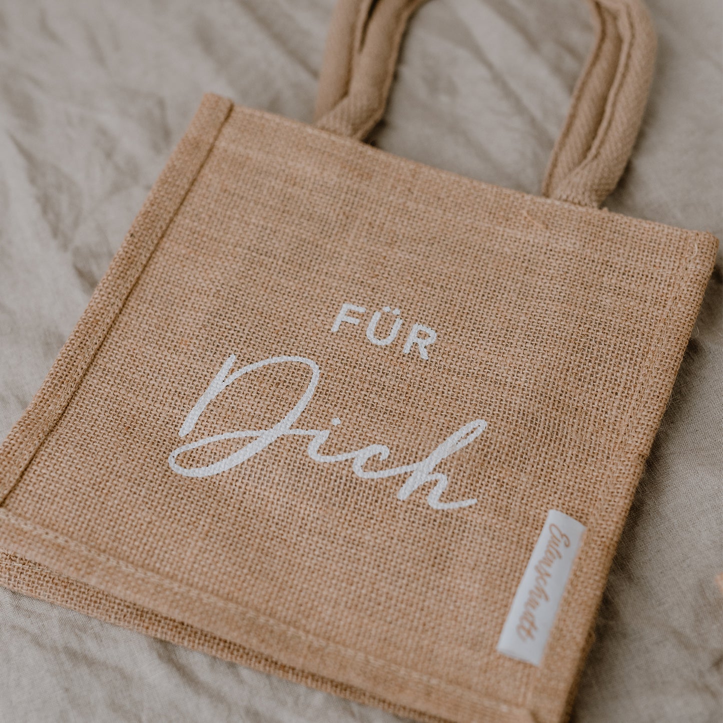 Mini shopper en jute Für Dich und Hurra dans un ensemble de 2