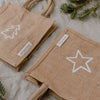 Mini Jute Shopper Stern & Tanne im 2er Set
