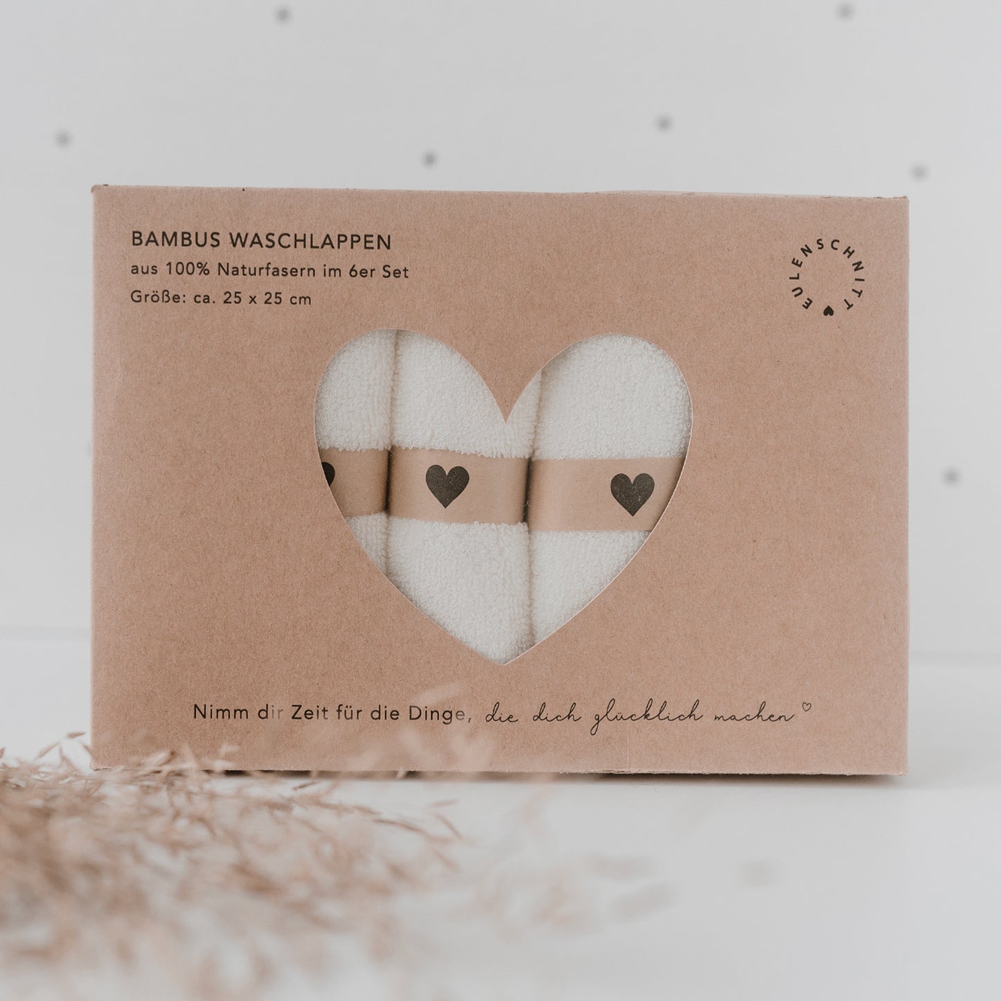 Lot de 6 Gants de toilette Coeur