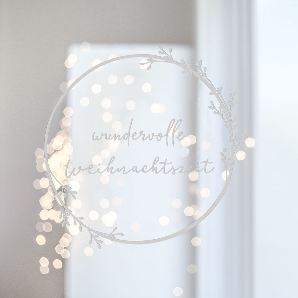 Wandsticker Weihnachtskranz