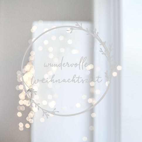 Wandsticker Weihnachtskranz